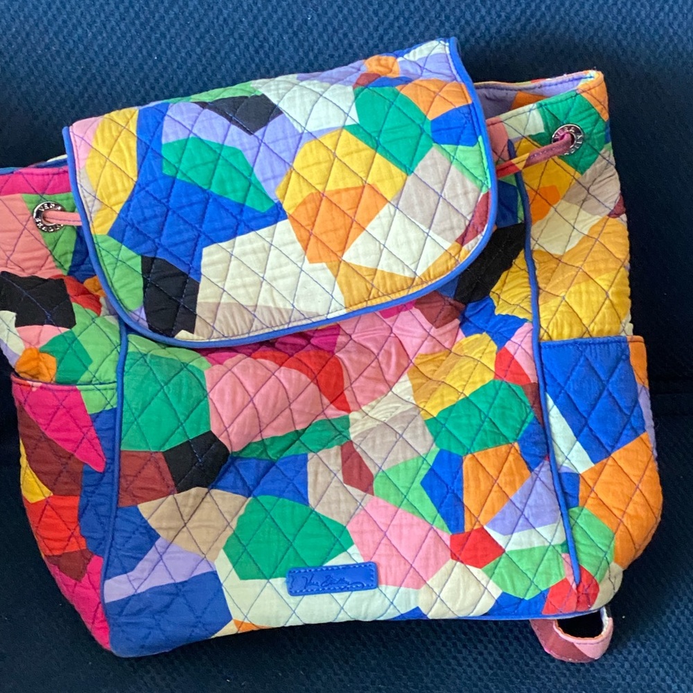 Vera Bradley quilted backpack with drawstring